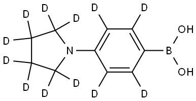 (4-(pyrrolidin-1-yl-d8)phenyl-2,3,5,6-d4)boronic acid Struktur