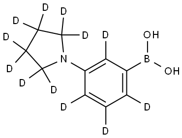 (3-(pyrrolidin-1-yl-d8)phenyl-2,4,5,6-d4)boronic acid Struktur