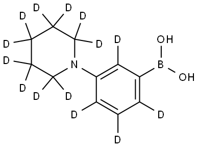 (3-(piperidin-1-yl-d10)phenyl-2,4,5,6-d4)boronic acid Struktur