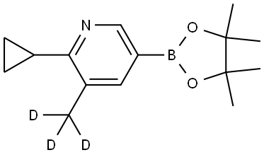 2-cyclopropyl-3-(methyl-d3)-5-(4,4,5,5-tetramethyl-1,3,2-dioxaborolan-2-yl)pyridine Structure