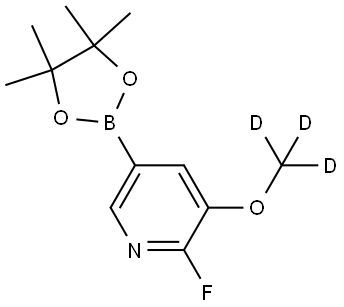 2-fluoro-3-(methoxy-d3)-5-(4,4,5,5-tetramethyl-1,3,2-dioxaborolan-2-yl)pyridine Struktur