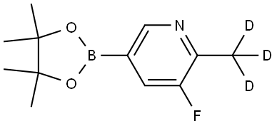 3-fluoro-2-(methyl-d3)-5-(4,4,5,5-tetramethyl-1,3,2-dioxaborolan-2-yl)pyridine Struktur