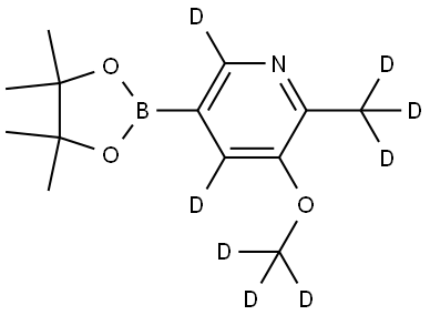 3-(methoxy-d3)-2-(methyl-d3)-5-(4,4,5,5-tetramethyl-1,3,2-dioxaborolan-2-yl)pyridine-4,6-d2 Structure