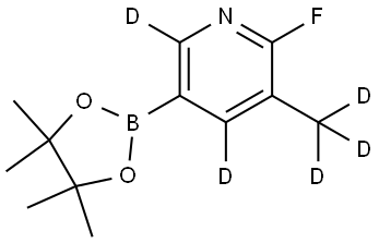 2-fluoro-3-(methyl-d3)-5-(4,4,5,5-tetramethyl-1,3,2-dioxaborolan-2-yl)pyridine-4,6-d2 Struktur