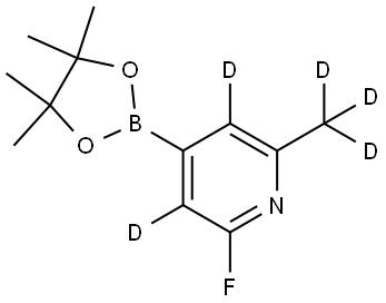 2-fluoro-6-(methyl-d3)-4-(4,4,5,5-tetramethyl-1,3,2-dioxaborolan-2-yl)pyridine-3,5-d2 Struktur