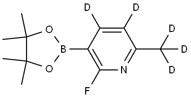 2-fluoro-6-(methyl-d3)-3-(4,4,5,5-tetramethyl-1,3,2-dioxaborolan-2-yl)pyridine-4,5-d2 Structure