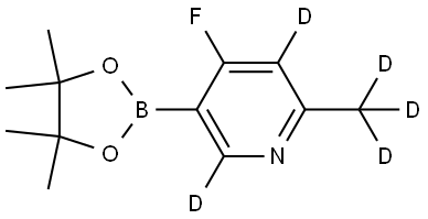 4-fluoro-2-(methyl-d3)-5-(4,4,5,5-tetramethyl-1,3,2-dioxaborolan-2-yl)pyridine-3,6-d2 Struktur