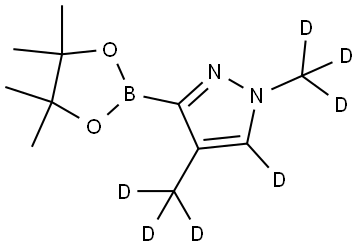 1,4-bis(methyl-d3)-3-(4,4,5,5-tetramethyl-1,3,2-dioxaborolan-2-yl)-1H-pyrazole-5-d Struktur