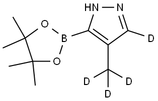 4-(methyl-d3)-3-(4,4,5,5-tetramethyl-1,3,2-dioxaborolan-2-yl)-1H-pyrazole-5-d Structure