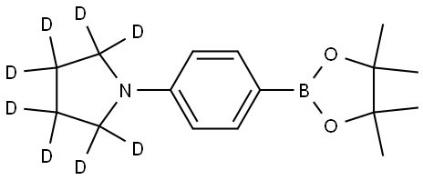 1-(4-(4,4,5,5-tetramethyl-1,3,2-dioxaborolan-2-yl)phenyl)pyrrolidine-2,2,3,3,4,4,5,5-d8 Struktur