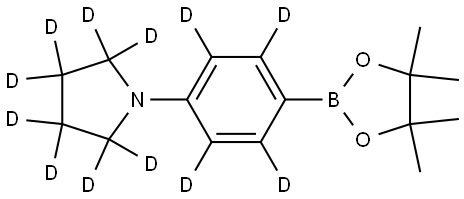 1-(4-(4,4,5,5-tetramethyl-1,3,2-dioxaborolan-2-yl)phenyl-2,3,5,6-d4)pyrrolidine-2,2,3,3,4,4,5,5-d8 Struktur