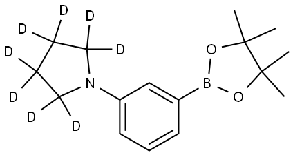 1-(3-(4,4,5,5-tetramethyl-1,3,2-dioxaborolan-2-yl)phenyl)pyrrolidine-2,2,3,3,4,4,5,5-d8 Struktur