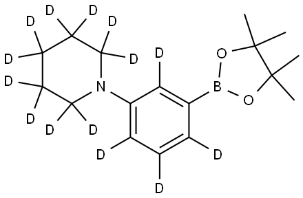 1-(3-(4,4,5,5-tetramethyl-1,3,2-dioxaborolan-2-yl)phenyl-2,4,5,6-d4)piperidine-2,2,3,3,4,4,5,5,6,6-d10|