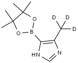 4-(methyl-d3)-5-(4,4,5,5-tetramethyl-1,3,2-dioxaborolan-2-yl)-1H-imidazole Struktur