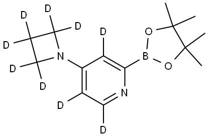 4-(azetidin-1-yl-d6)-2-(4,4,5,5-tetramethyl-1,3,2-dioxaborolan-2-yl)pyridine-3,5,6-d3 Struktur