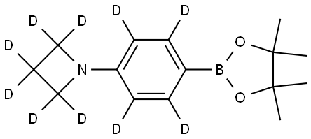 1-(4-(4,4,5,5-tetramethyl-1,3,2-dioxaborolan-2-yl)phenyl-2,3,5,6-d4)azetidine-2,2,3,3,4,4-d6 Struktur