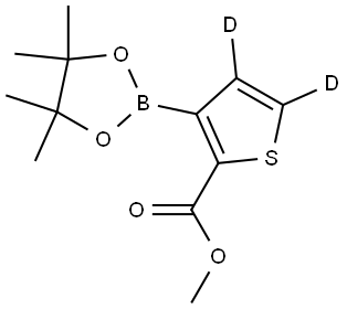 methyl 3-(4,4,5,5-tetramethyl-1,3,2-dioxaborolan-2-yl)thiophene-2-carboxylate-4,5-d2 Struktur