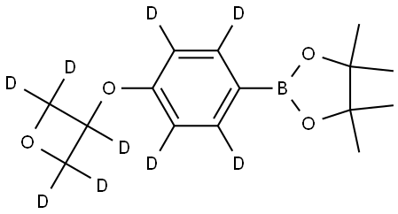 4,4,5,5-tetramethyl-2-(4-((oxetan-3-yl-d5)oxy)phenyl-2,3,5,6-d4)-1,3,2-dioxaborolane Struktur