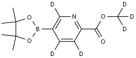 methyl-d3 5-(4,4,5,5-tetramethyl-1,3,2-dioxaborolan-2-yl)picolinate-3,4,6-d3 Struktur