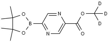 methyl-d3 5-(4,4,5,5-tetramethyl-1,3,2-dioxaborolan-2-yl)pyrazine-2-carboxylate Struktur