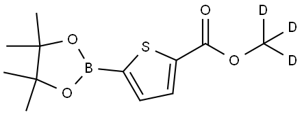 methyl-d3 5-(4,4,5,5-tetramethyl-1,3,2-dioxaborolan-2-yl)thiophene-2-carboxylate Struktur