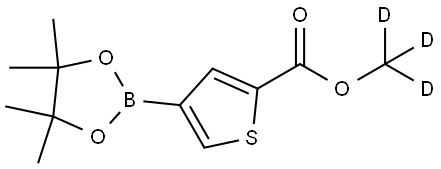 methyl-d3 4-(4,4,5,5-tetramethyl-1,3,2-dioxaborolan-2-yl)thiophene-2-carboxylate Struktur