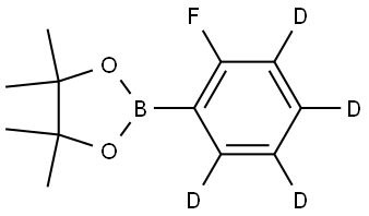 2-(2-fluorophenyl-3,4,5,6-d4)-4,4,5,5-tetramethyl-1,3,2-dioxaborolane Struktur