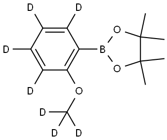 2-(2-(methoxy-d3)phenyl-3,4,5,6-d4)-4,4,5,5-tetramethyl-1,3,2-dioxaborolane Struktur