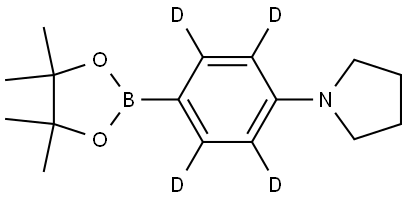 1-(4-(4,4,5,5-tetramethyl-1,3,2-dioxaborolan-2-yl)phenyl-2,3,5,6-d4)pyrrolidine Struktur