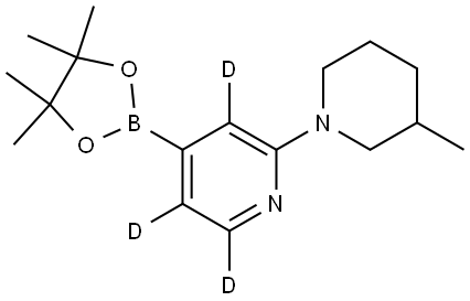 2-(3-methylpiperidin-1-yl)-4-(4,4,5,5-tetramethyl-1,3,2-dioxaborolan-2-yl)pyridine-3,5,6-d3 Struktur