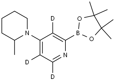 4-(2-methylpiperidin-1-yl)-2-(4,4,5,5-tetramethyl-1,3,2-dioxaborolan-2-yl)pyridine-3,5,6-d3 Struktur