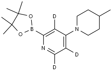 4-(4-methylpiperidin-1-yl)-2-(4,4,5,5-tetramethyl-1,3,2-dioxaborolan-2-yl)pyridine-3,5,6-d3 Struktur