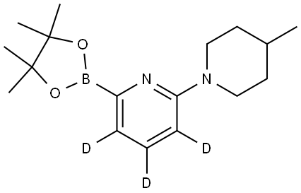 2-(4-methylpiperidin-1-yl)-6-(4,4,5,5-tetramethyl-1,3,2-dioxaborolan-2-yl)pyridine-3,4,5-d3 Struktur