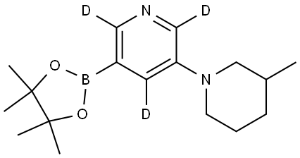 3-(3-methylpiperidin-1-yl)-5-(4,4,5,5-tetramethyl-1,3,2-dioxaborolan-2-yl)pyridine-2,4,6-d3 Struktur