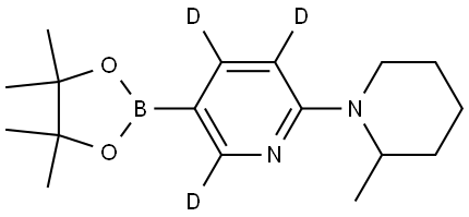 2-(2-methylpiperidin-1-yl)-5-(4,4,5,5-tetramethyl-1,3,2-dioxaborolan-2-yl)pyridine-3,4,6-d3 Struktur