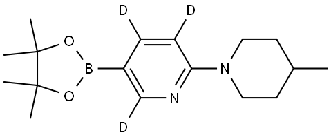 2-(4-methylpiperidin-1-yl)-5-(4,4,5,5-tetramethyl-1,3,2-dioxaborolan-2-yl)pyridine-3,4,6-d3 Struktur