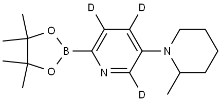 5-(2-methylpiperidin-1-yl)-2-(4,4,5,5-tetramethyl-1,3,2-dioxaborolan-2-yl)pyridine-3,4,6-d3 Struktur