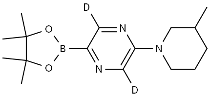 2-(3-methylpiperidin-1-yl)-5-(4,4,5,5-tetramethyl-1,3,2-dioxaborolan-2-yl)pyrazine-3,6-d2 Struktur