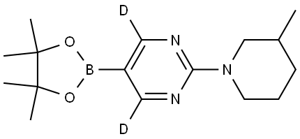 2-(3-methylpiperidin-1-yl)-5-(4,4,5,5-tetramethyl-1,3,2-dioxaborolan-2-yl)pyrimidine-4,6-d2 Struktur