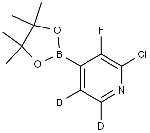 2-chloro-3-fluoro-4-(4,4,5,5-tetramethyl-1,3,2-dioxaborolan-2-yl)pyridine-5,6-d2 Struktur