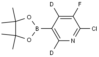 2-chloro-3-fluoro-5-(4,4,5,5-tetramethyl-1,3,2-dioxaborolan-2-yl)pyridine-4,6-d2 Struktur