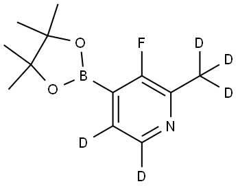 3-fluoro-2-(methyl-d3)-4-(4,4,5,5-tetramethyl-1,3,2-dioxaborolan-2-yl)pyridine-5,6-d2 Struktur