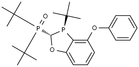 di-tert-butyl((2S,3S)-3-(tert-butyl)-4-phenoxy-2,3-dihydrobenzo[d][1,3]oxaphosphol-2-yl)phosphine oxide Struktur