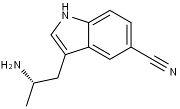 1H-Indole-5-carbonitrile, 3-[(2S)-2-aminopropyl]- Struktur