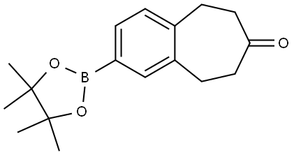 7H-Benzocyclohepten-7-one, 5,6,8,9-tetrahydro-2-(4,4,5,5-tetramethyl-1,3,2-dioxaborolan-2-yl)- Struktur