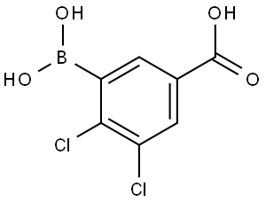 5-Carboxy-2,3-dichlorophenylboronic acid Struktur