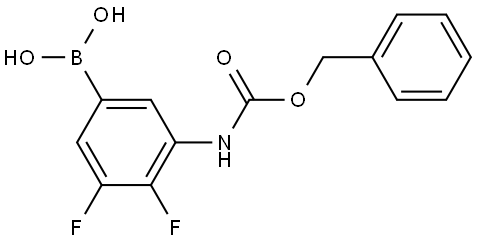 (3-{[(Benzyloxy)carbonyl]amino}-4,5-difluorophenyl)boronic acid Struktur