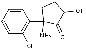 2-amino-2-(2-chlorophenyl)-5-hydroxycyclopentan-1-one Struktur