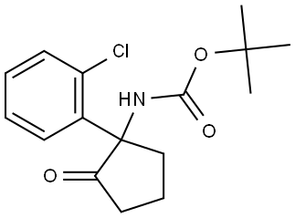 tert-butyl (1-(2-chlorophenyl)-2-oxocyclopentyl)carbamate Struktur