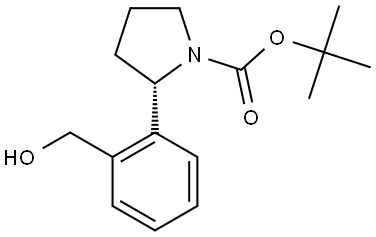 tert-butyl (S)-2-(2-(hydroxymethyl)phenyl)pyrrolidine-1-carboxylate Struktur